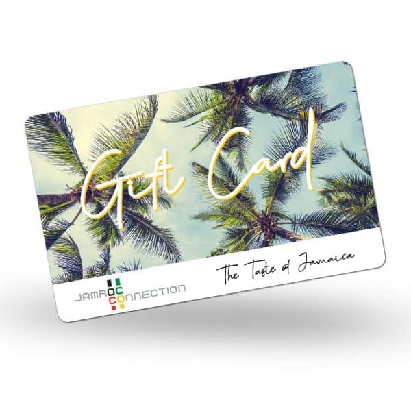 A Gift card with palm trees on it.