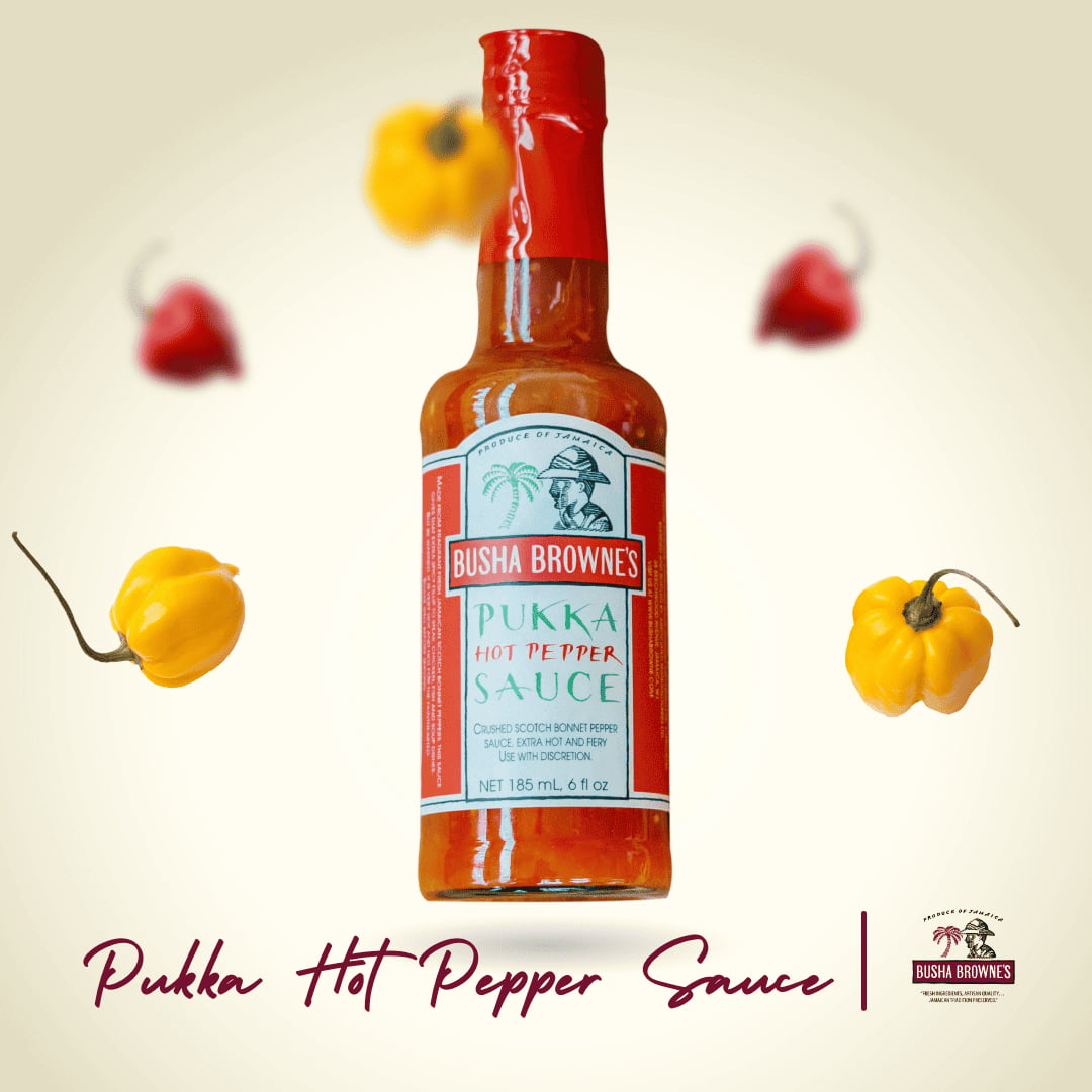 A bottle of puerto rico hot pepper sauce.