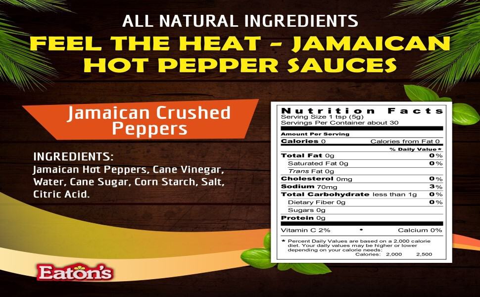 Feel the heat jamaican hot pepper sauce.